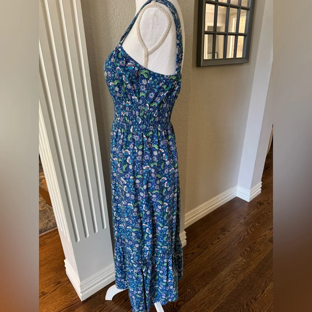 LOFT Blue Strap floral Sundress Midi/ Maxi - Picture 4 of 8